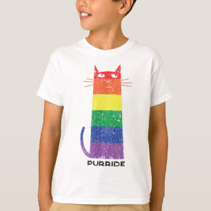 Camiseta Purride Shirt LGBT Orgulho gay Engraçado Gato Dize
