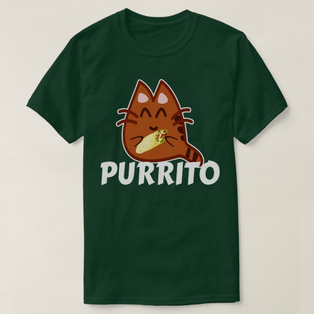 Camiseta Purrito Cat Burrito (Frente do Design)