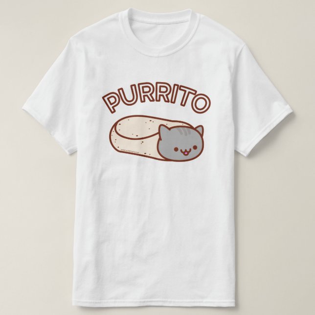 Camiseta PURRITO Cat Burrito T SHIRT (Frente do Design)