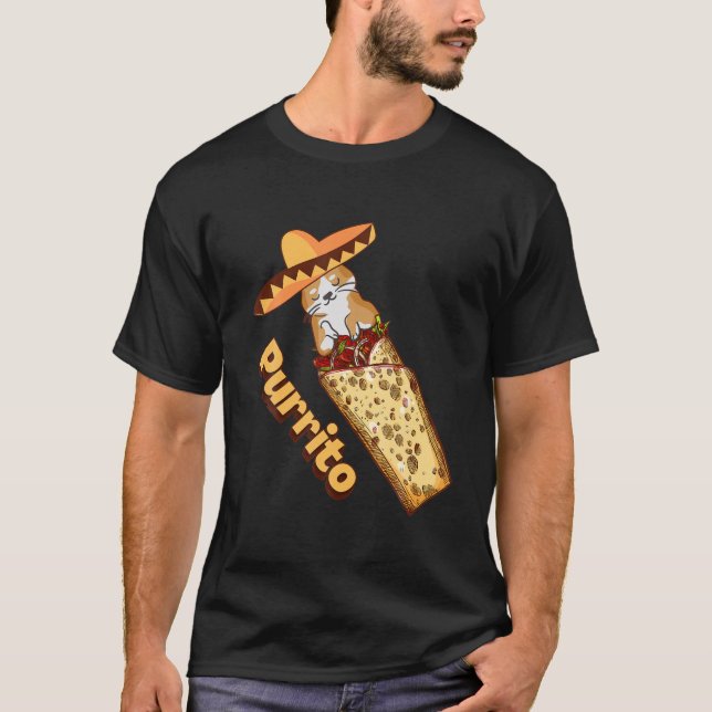 Camiseta Purrito Cat Engraçado Burrito E Gatos Amantes T Ka (Frente)