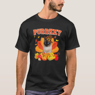 Camiseta Purrkey Siamese Cat Urkey Hanksanding Pumpkin