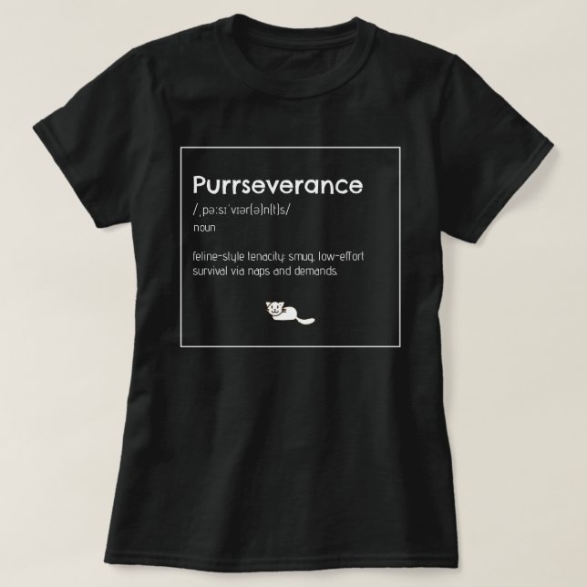 Camiseta purrseverance cat lover women power cat mom (Frente do Design)