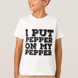 Camiseta PUS PEPPER NO MEU PEPPER Engraçado Pizza Presente