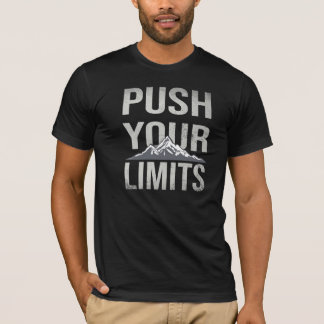 Camiseta Push your Limits, Motivational Typography T-shirt