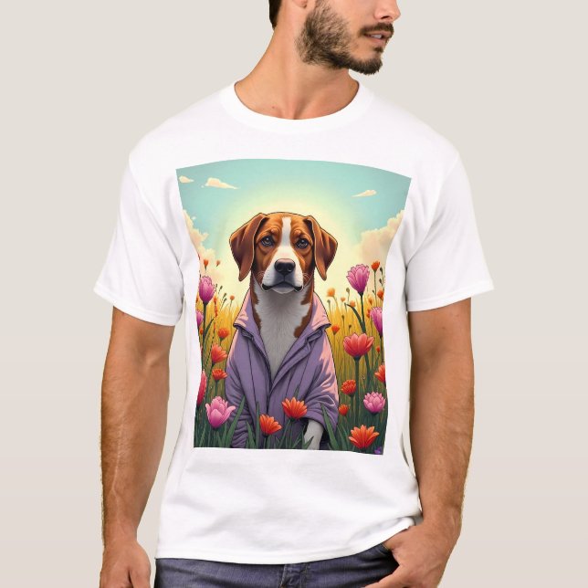 Camiseta Puta roxa na flor (Frente)