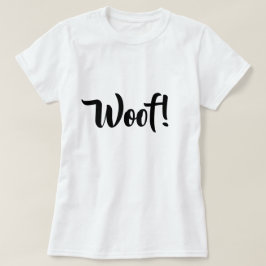 Camiseta Puta! Texto bonito, preto e branco - Camisa-T femi
