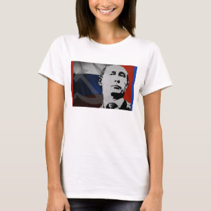 Camiseta Putin com a Bandeira Russa