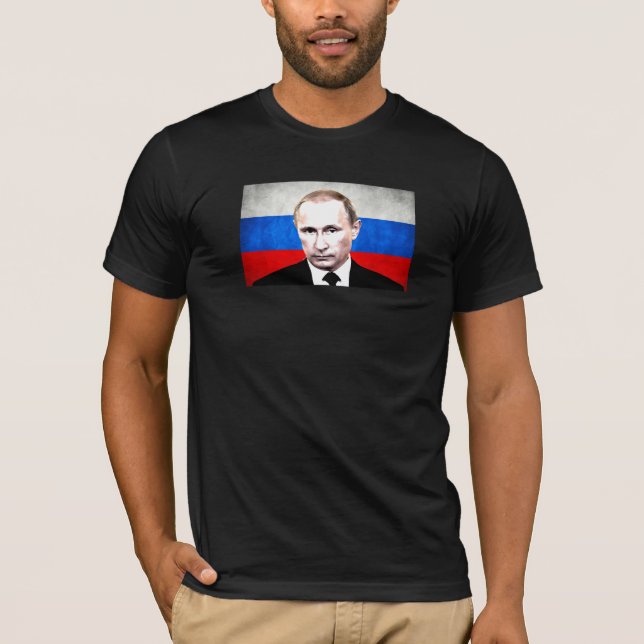 Camiseta Putin com bandeira (Frente)
