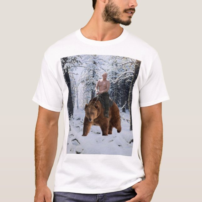 Camiseta Putin em um urso (Frente)