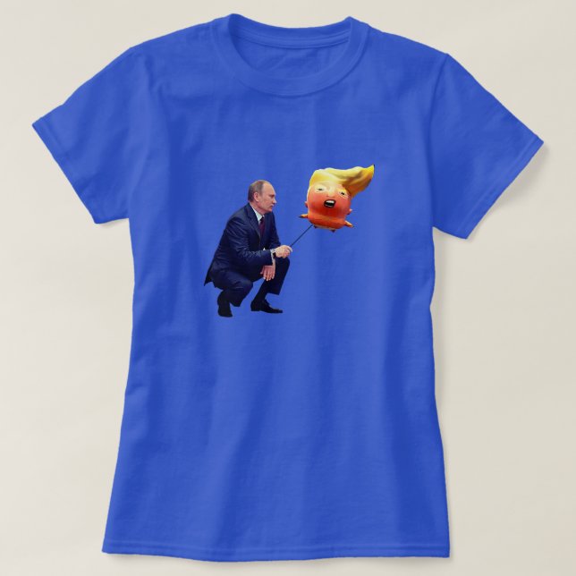 Camiseta Putin Joga Com Balão De Trump (Frente do Design)