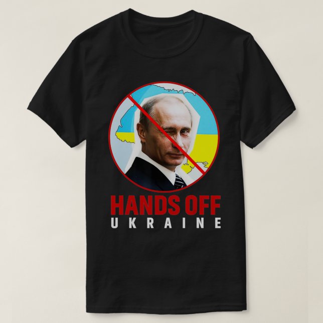 Camiseta Putin, Mãos Da Ucrânia (Frente do Design)