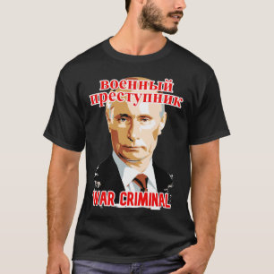 Camiseta Putina: Criminoso de guerra nº 2