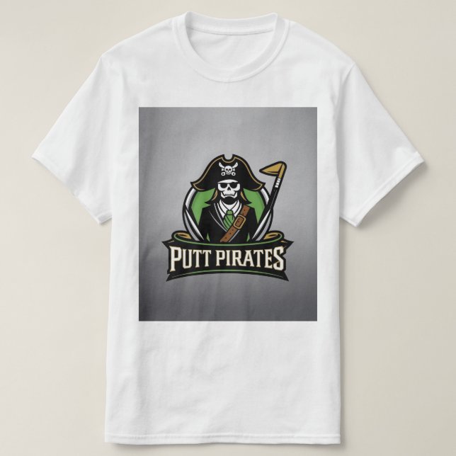 Camiseta "Putt Pirates: Aventura no Alto Mar" (Frente do Design)