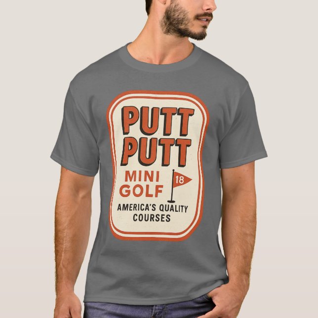 Camiseta Putt Putt Mini Golfe Retro Anos 80 (Frente)