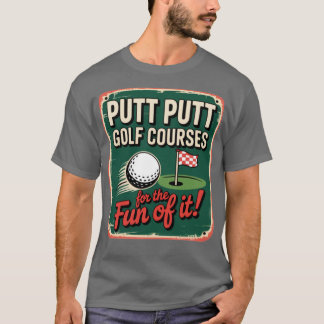 Camiseta Putt PuttBrockton, MÃES Retro Mini Golf Vintage