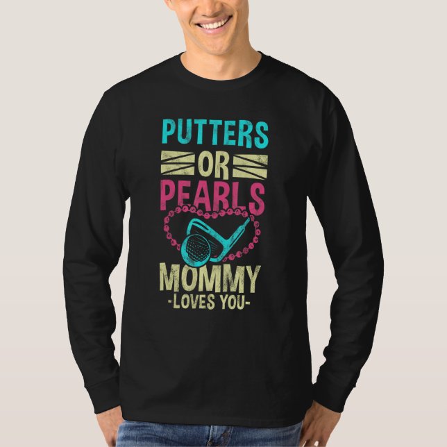 Camiseta Putters Pérola Gênero Festa de Bebê Gravidez Anúnc (Frente)