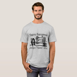Camiseta Puxar antigo do trator de Fencerow da equipe