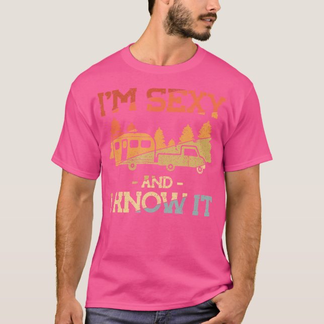 Camiseta Puxe Caravan E Eu Sei Que Está Acampando (Frente)