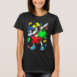 Camiseta Puzzle Peça Quebra-Cabeça Crianças Meninos Consciê