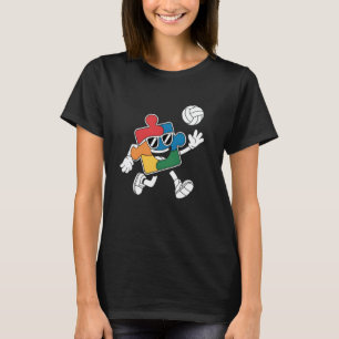 Camiseta Puzzle volei Autismo Conscientização Esportes Meni