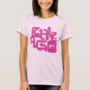 Camiseta PWB eletrônico T de Chicago - rosa feminino