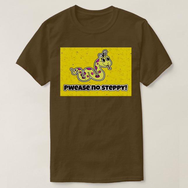 Camiseta Pwease No Steppy Gadsden Flag Dont Tread on Me (Frente do Design)