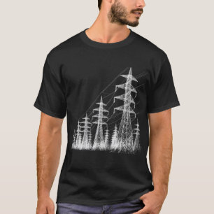 Camiseta Pylons elétricos - Linhas de energia