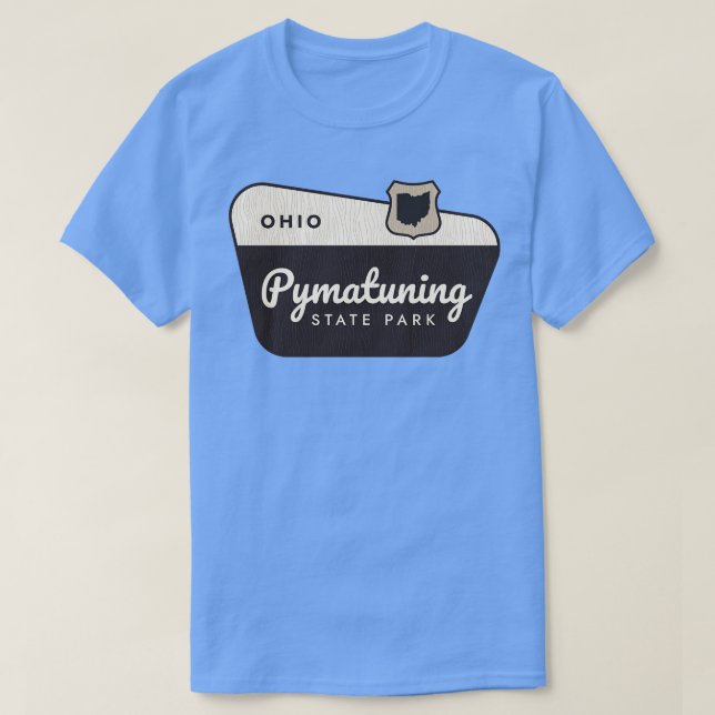 Camiseta Pymatuning State Park Ohio - Sinal de Boas-vindas (Frente do Design)