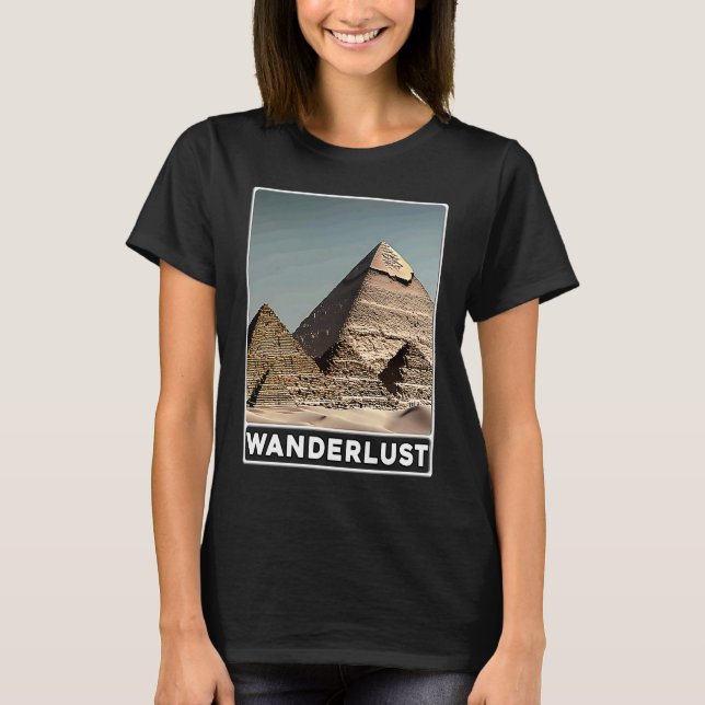 Camiseta Pyramids of Giza Cairo Egypt Wanderlust (Frente)