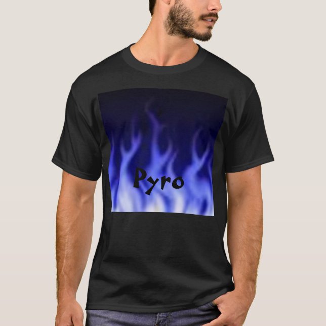 Camiseta Pyro com chamas (Frente)