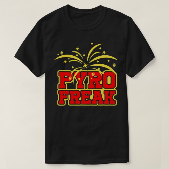 Camiseta Pyro Freak Fireworks Firecracker Eplosion Pyrotech (Frente do Design)