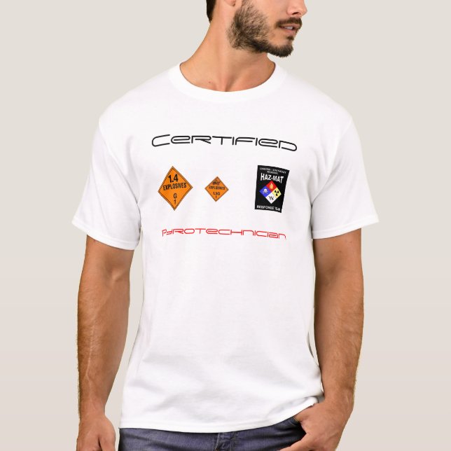 Camiseta Pyrotechnician certificado (Frente)