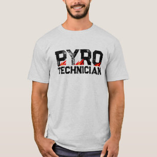 Camiseta PyroTechnician com chamas ardentes