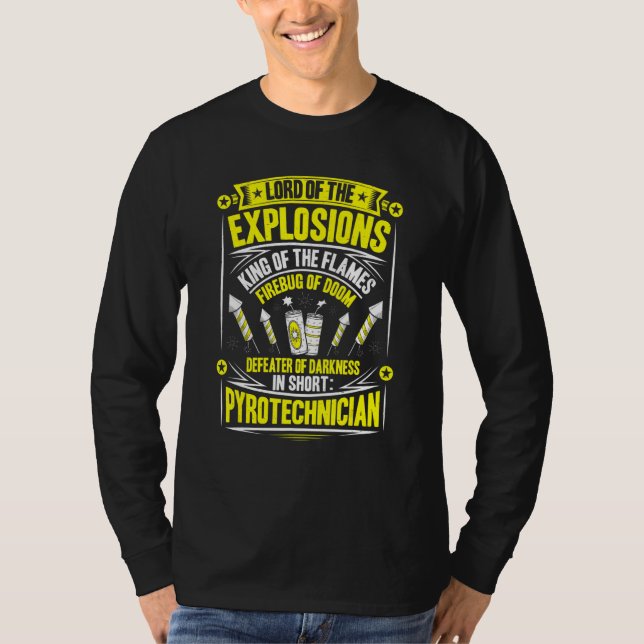 Camiseta Pyrotechnics King Of The Flames Fireworks Pyrotech (Frente)