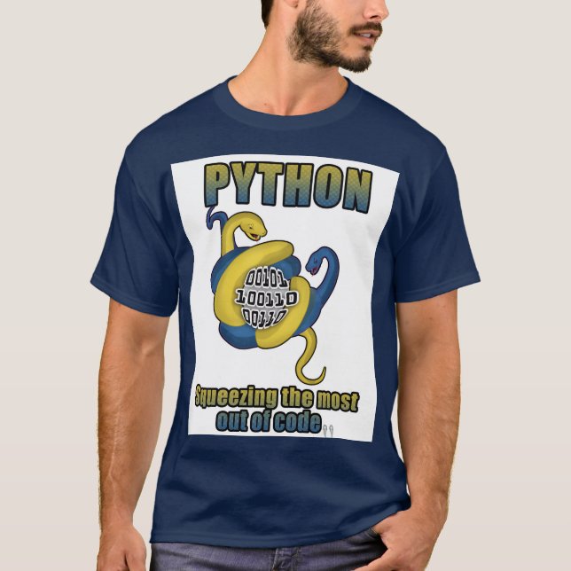 Camiseta Python: Apertando o máximo de código (Frente)