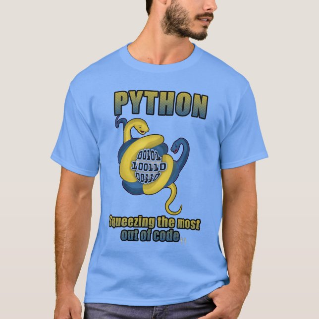 Camiseta Python: Apertando o máximo de código (Frente)