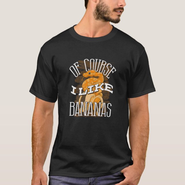 Camiseta Python Bola Banana Claro Que Eu Gosto de Bananas H (Frente)