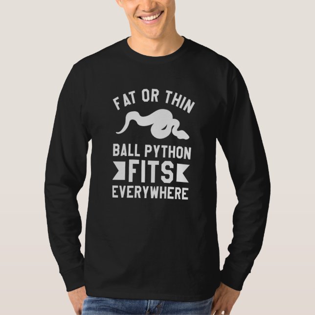 Camiseta Python Bola Gorda Ou Magra Cabe Em Qualquer Lugar  (Frente)