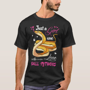 Camiseta Python Bola Mulheres Apenas Uma Garota Que Ama Py
