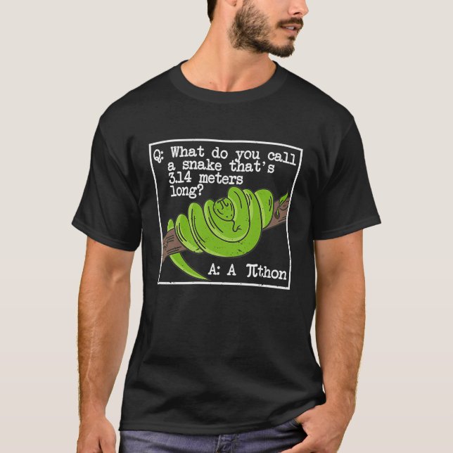 Camiseta Python Cobra Pithon Pi Day Símbolo de Matemática P (Frente)