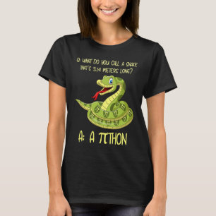 Camiseta Python Cobra Pithon Pi Símbolo Math Professor Nerd