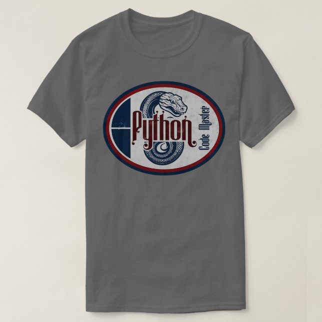Camiseta Python Code Master (Frente do Design)