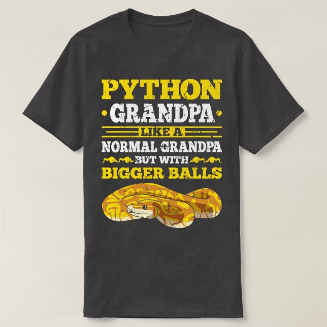 Camiseta Python Grandpa Cobra Lover (Frente do Design)