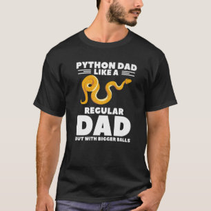Camiseta Python Pai Como Um Pai Normal Mas Com Uma Bola Mai