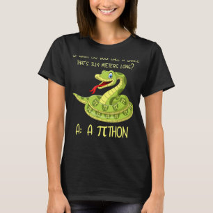 Camiseta Python Pithon Pi Símbolo Engraçado Matemática Teac