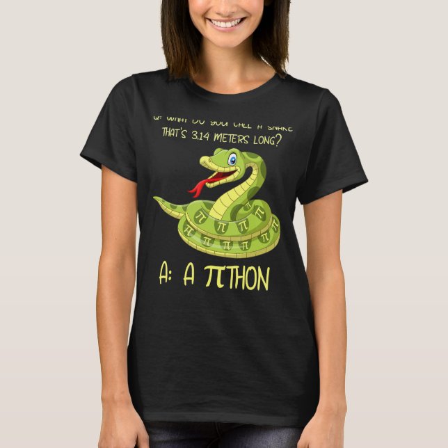 Camiseta Python Pithon Pi Símbolo Engraçado Matemática Teac (Frente)