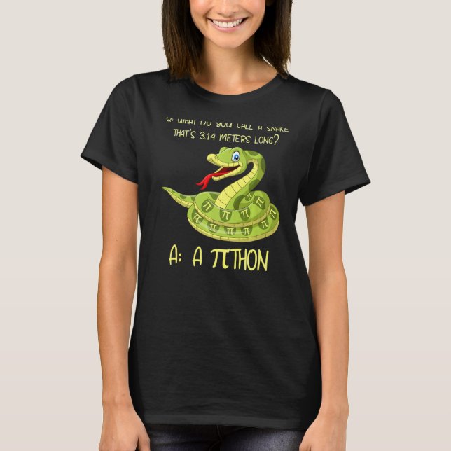 Camiseta Python Pithon Pi Símbolo Engraçado Matemática Teac (Frente)