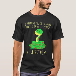Camiseta Python Pithon Pi Símbolo Engraçado Matemático Prof