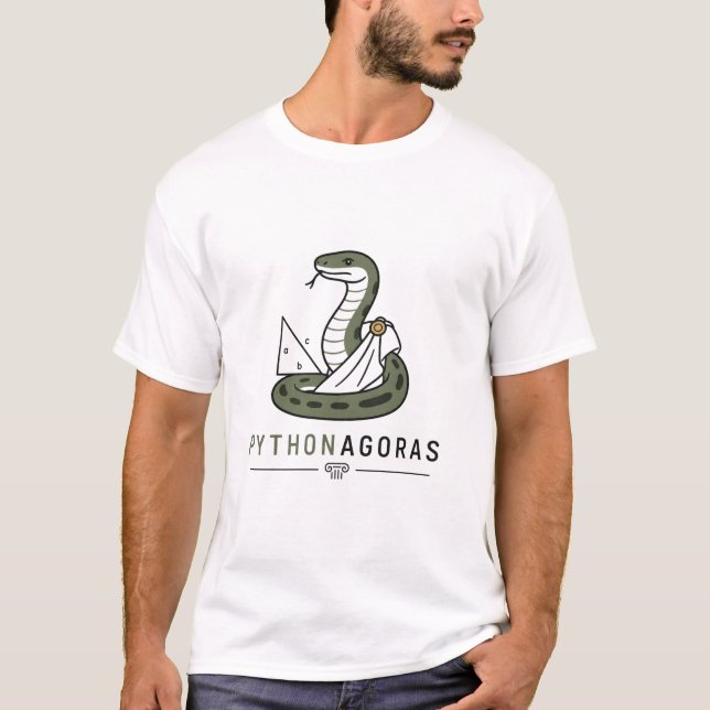 Camiseta Pythonagoras Piada Pythagoras Python Trocadilho (Frente)