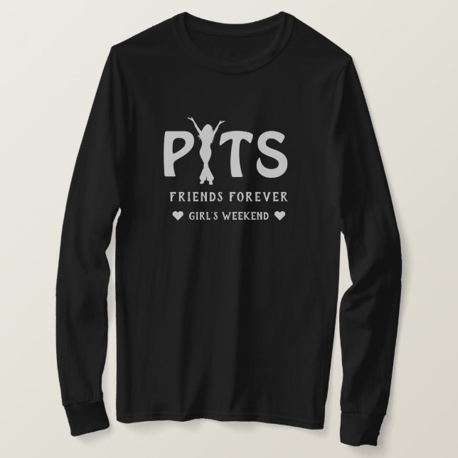 Camiseta PYTS Amigas Jovens Lindas Para Sempre (Frente do Design)